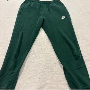 Nike Kids Green Sweatpants with White Logo